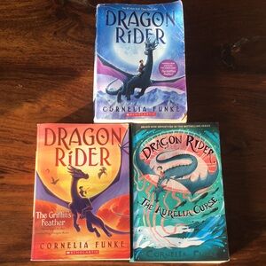Cornelia Funke Paperback Books Dragon Rider (set of 3) Griffin Feather Aurelia